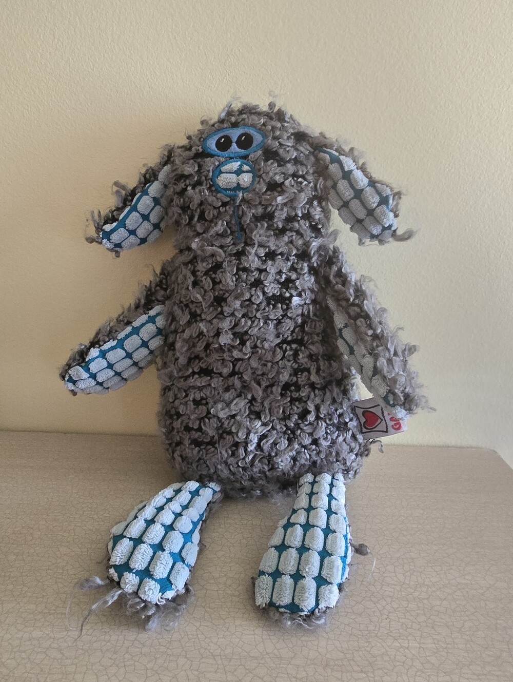 Rare Gray& Blue Ganz WOOLY Bear Plush Stuffed Animal Toy Collection